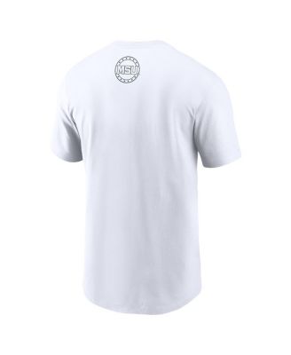 Men's White Michigan State Spartans 2025 Football Fan Raise Your Shield T-Shirt