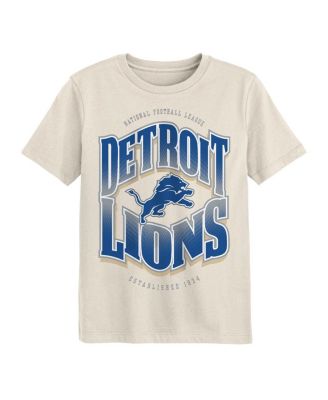 Outerstuff - Big Boys and Girls Cream Detroit Lions Huddle T-Shirt