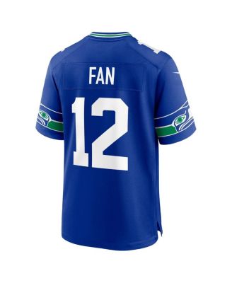 Men's 12 Fan Royal Seattle Seahawks Alternate 2 50th Season Game Jersey