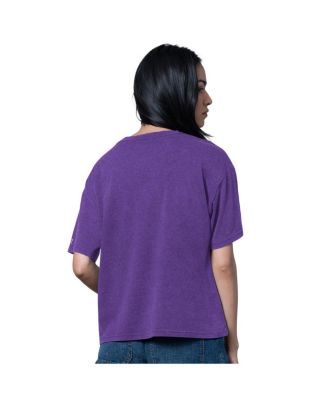 Women's Heather Purple Minnesota Vikings Oversized Hall of Fame T-Shirt