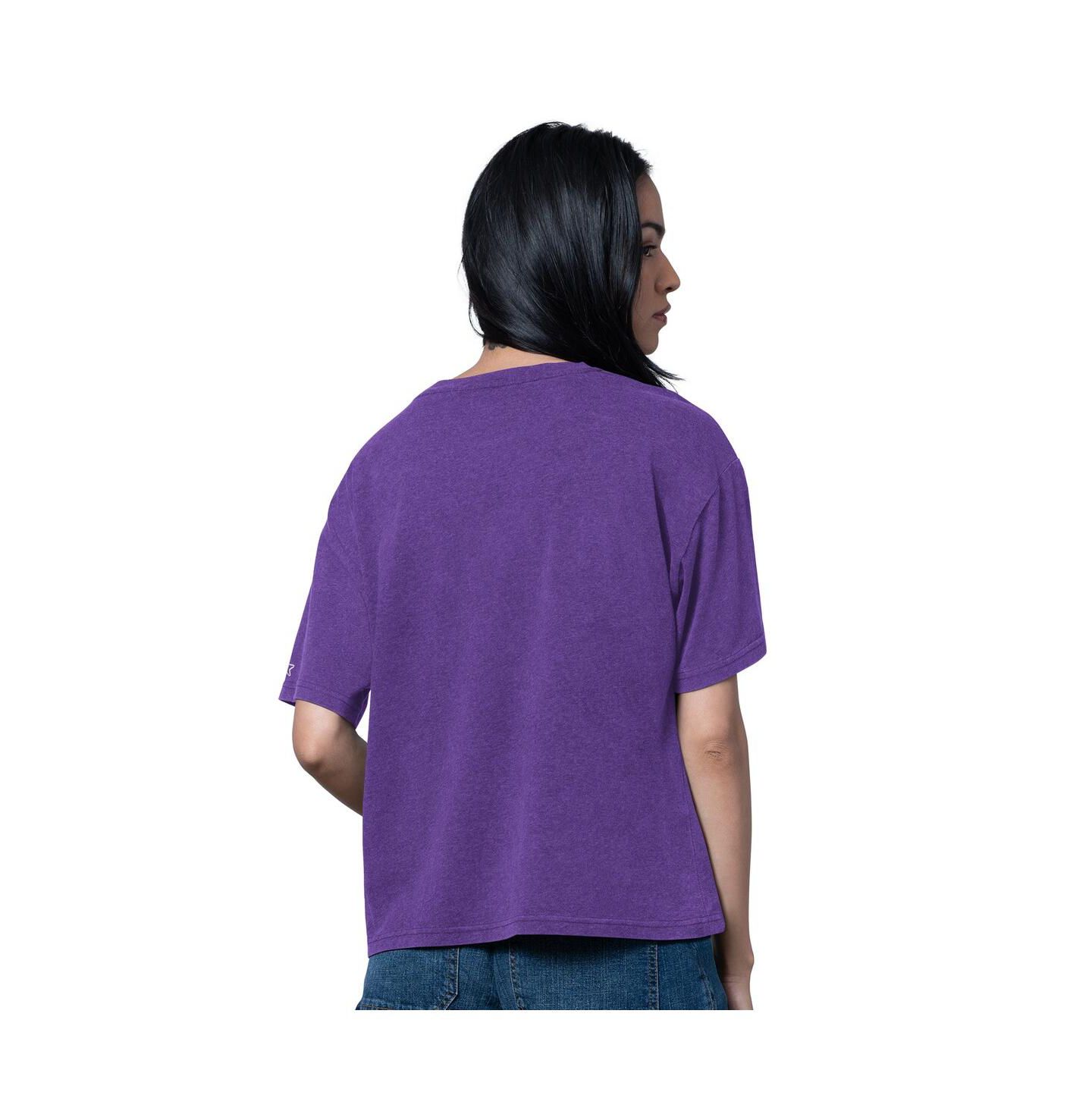 Женская футболка Starter Heather Purple Minnesota Vikings Oversized Hall of Fame — фото 2