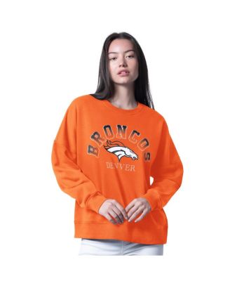 G-III 4Her by Carl Banks - Women's Orange Denver Broncos Oversized Feud Sweatshirt