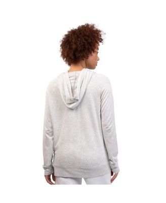 Women's Oatmeal New York Yankees Pregame Pullover Hoodie