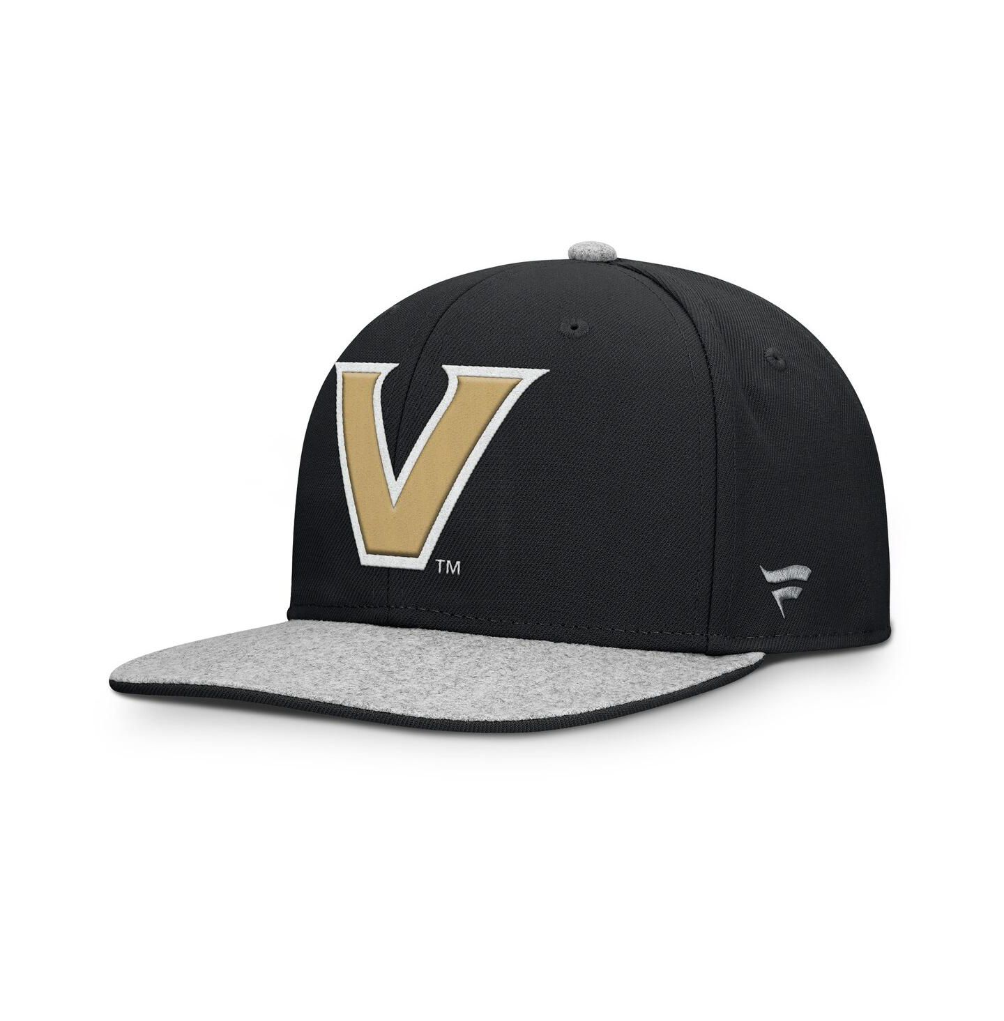 Мужская кепка Fanatics Black Vanderbilt Commodores Loden Snapback Hat — фото 1