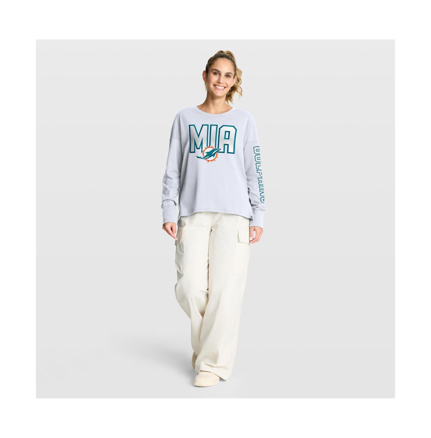 Женская футболка Fanatics White Miami Dolphins Hometown Legacy Long Sleeve — фото 4