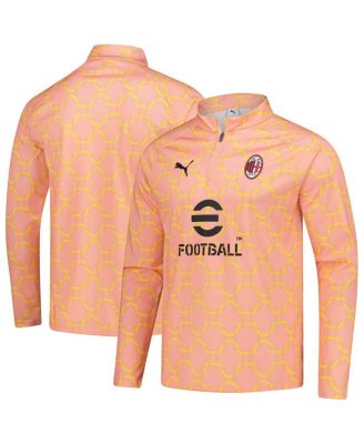 Puma - Men's Light Orange AC Milan 2025/26 Pre-Match DryCELL Quarter-Zip Sweatshirt