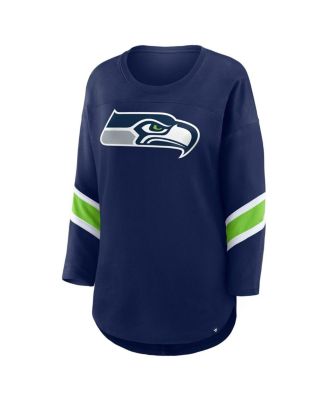 Women's College Navy Seattle Seahawks Redzone 3/4-Sleeve T-Shirt