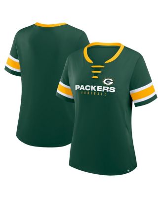 Fanatics - Women's Green Bay Packers Redzone Draw Play Athena Lace-Up T-Shirt