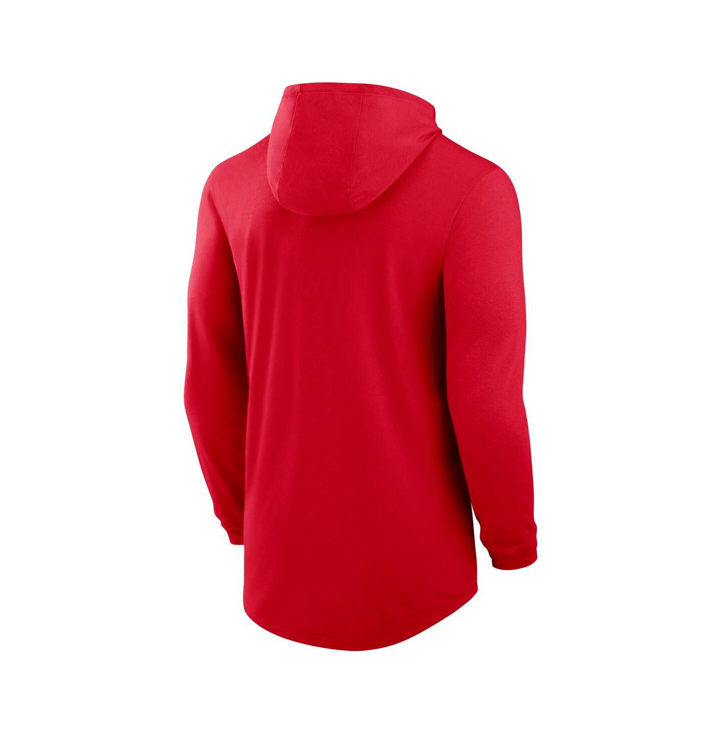 Мужское худи Nike Red Arizona Wildcats Classic Arch Tri-Blend Long Sleeve T-Shirt — фото 2