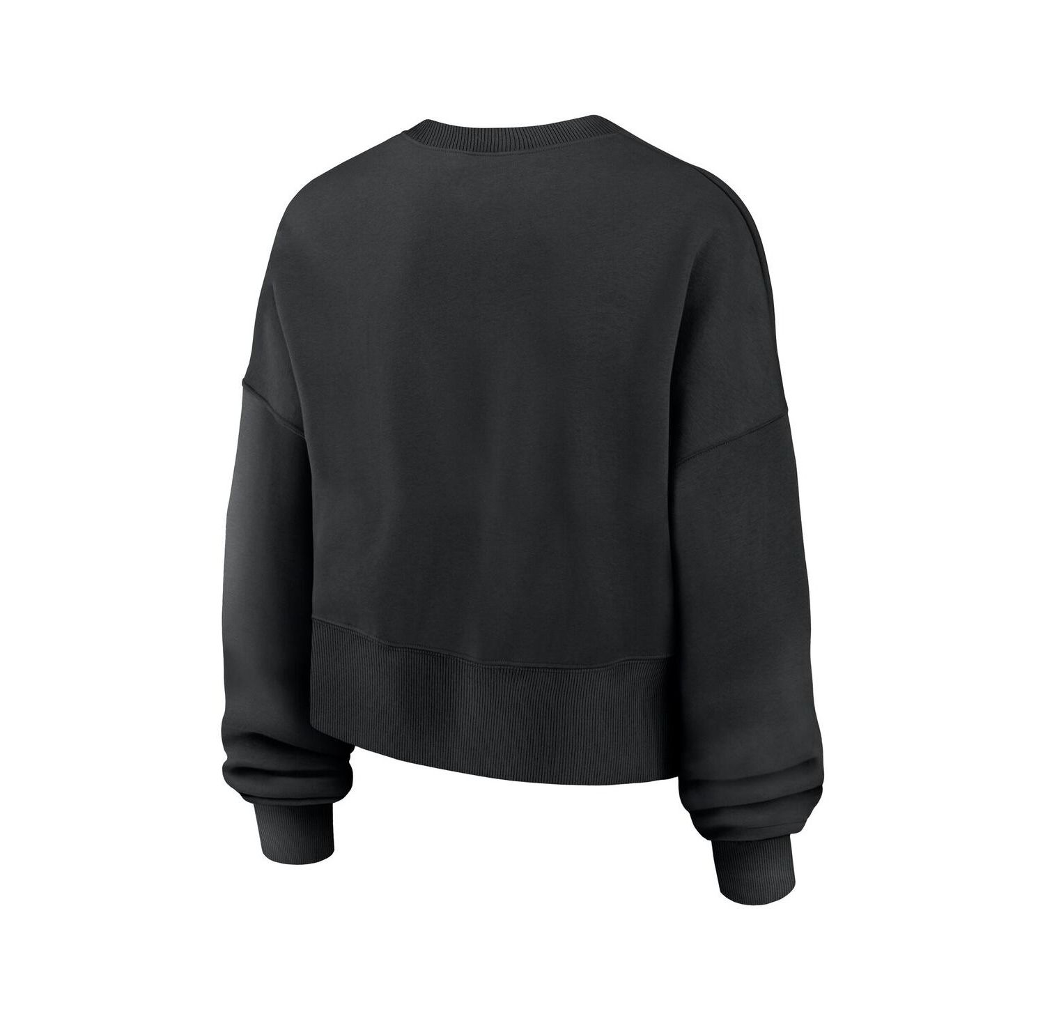Women's Black Iowa Hawkeyes Oversized Phoenix Arch Pullover Sweatshirt