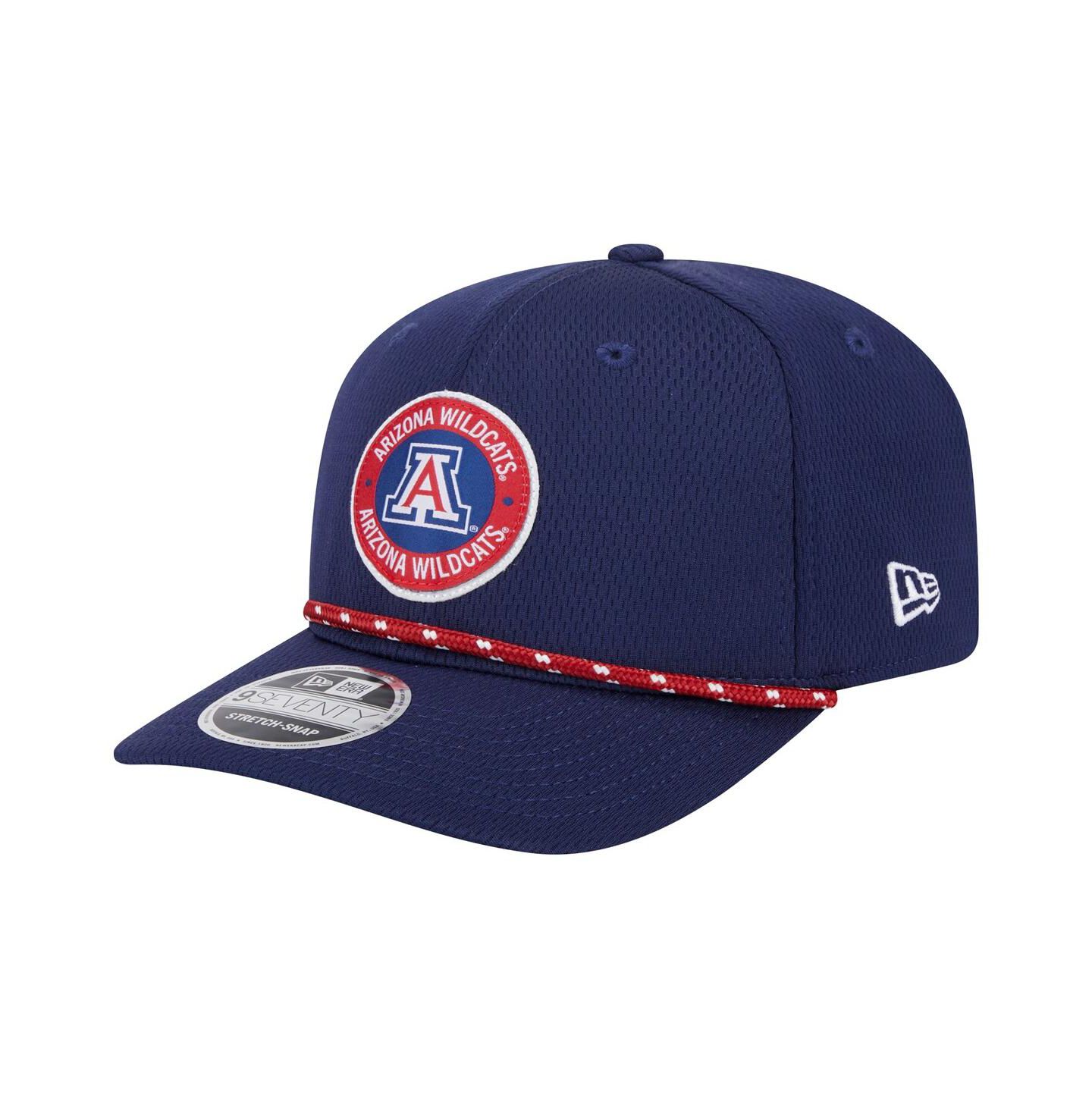 Мужской головной убор New Era Navy Arizona Wildcats Coolera 9SEVENTY Rope Stretch-Snap Hat — фото 3