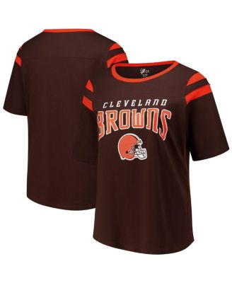G-III 4Her by Carl Banks - Women's Brown Cleveland Browns Plus Size Linebacker T-Shirt