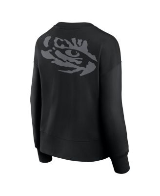 Women's Black LSU Tigers Supersoft Flow Fleece Pullover Sweatshirt