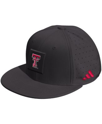 adidas - Men's and Women's Black Texas Tech Red Raiders Performance Flat Bill Adjustable Hat