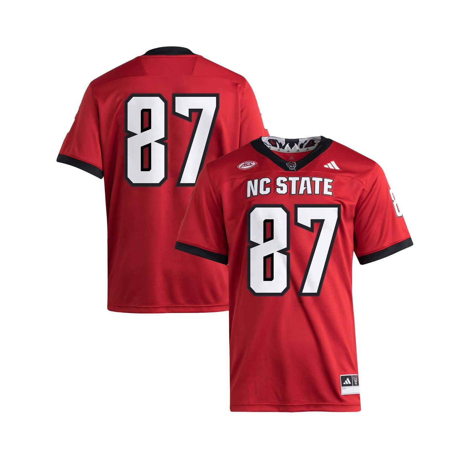 Men's 87 Red NC State Wolfpack Premier Jersey