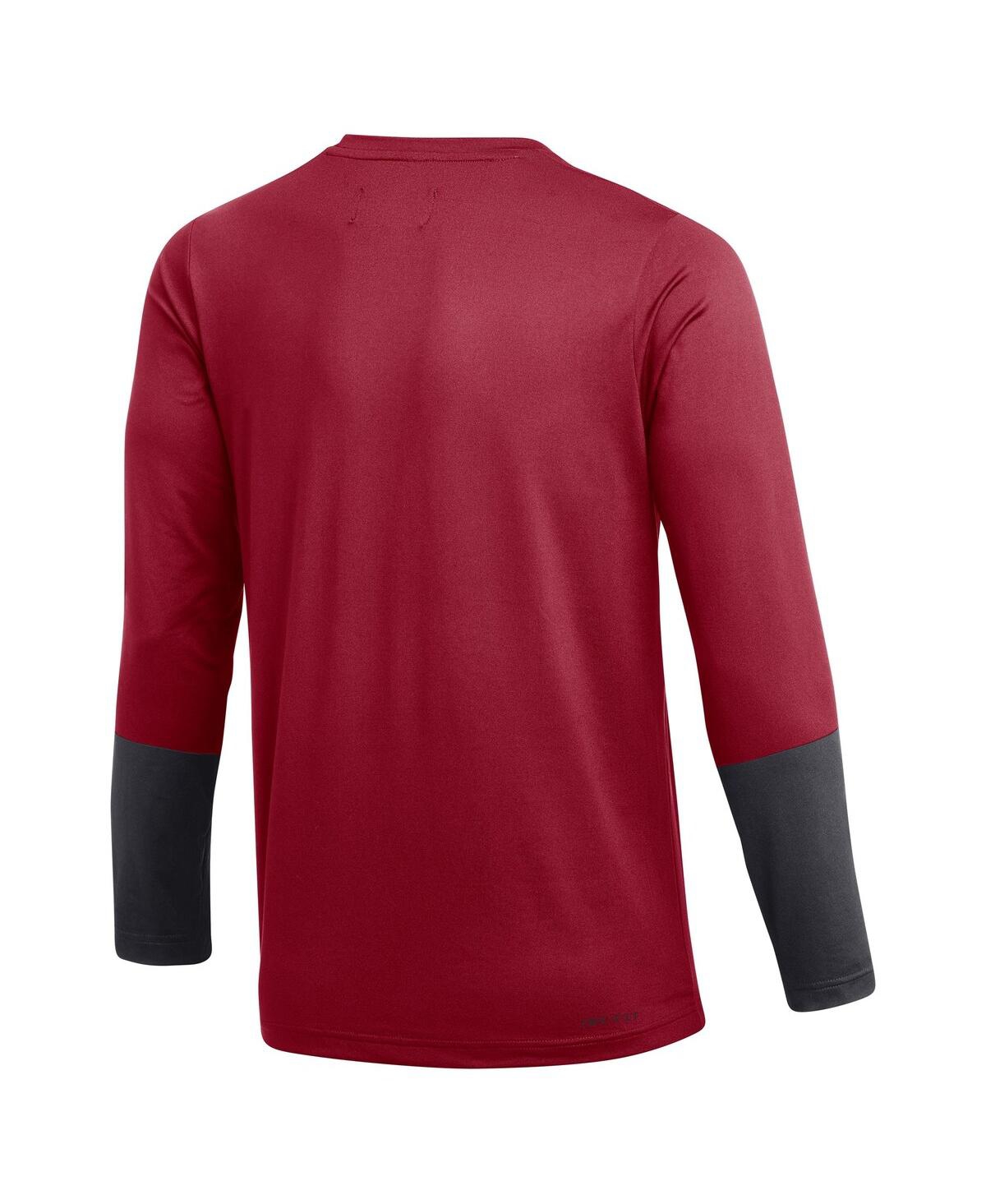 Jordan Men's Crimson Oklahoma Sooners Football Performance Long Sleeve T-shirt In Red