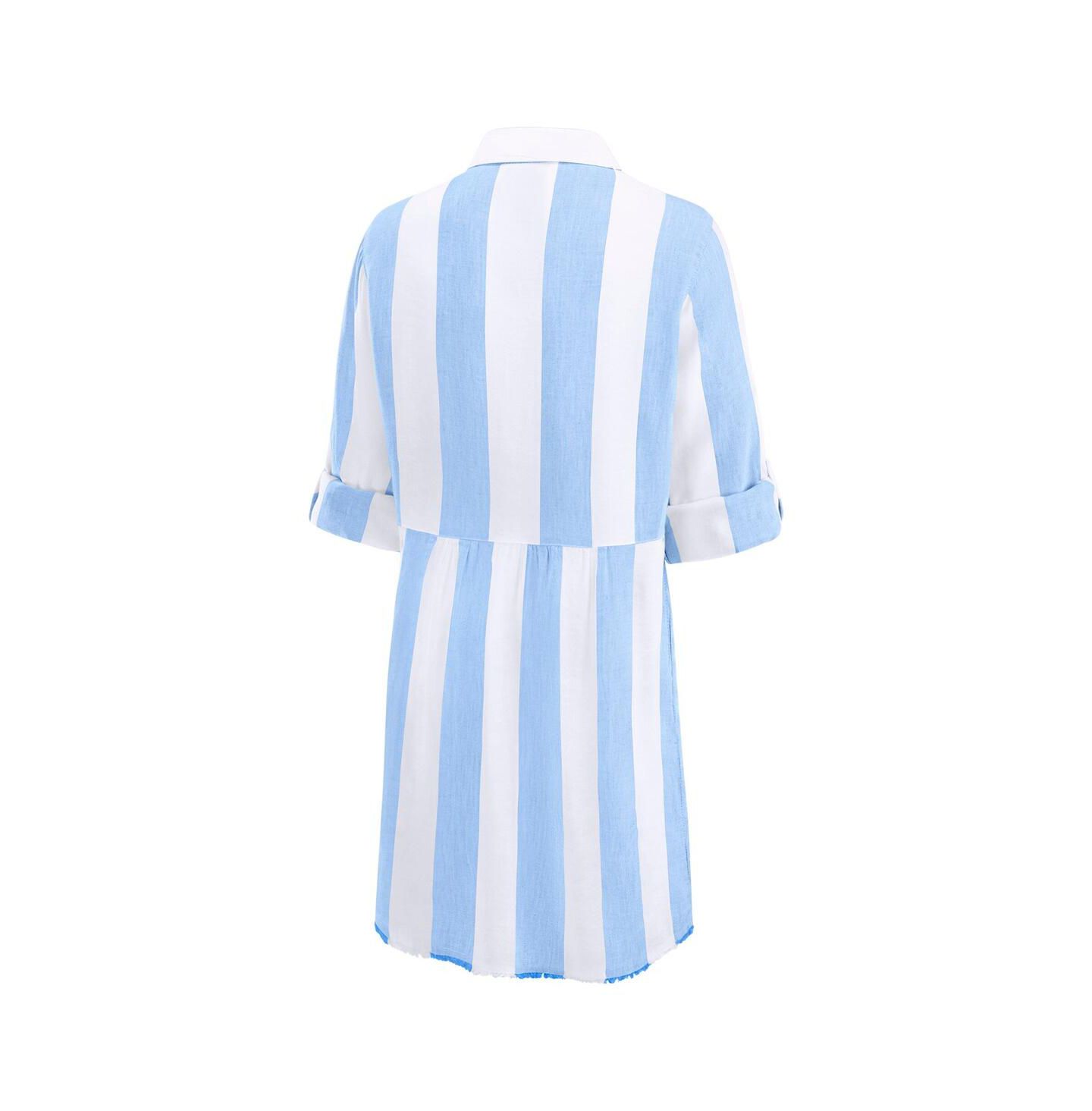 Женский топ Tommy Bahama Blue Chicago Cubs Rugby Beach Boyfriend Full-Button — фото 2