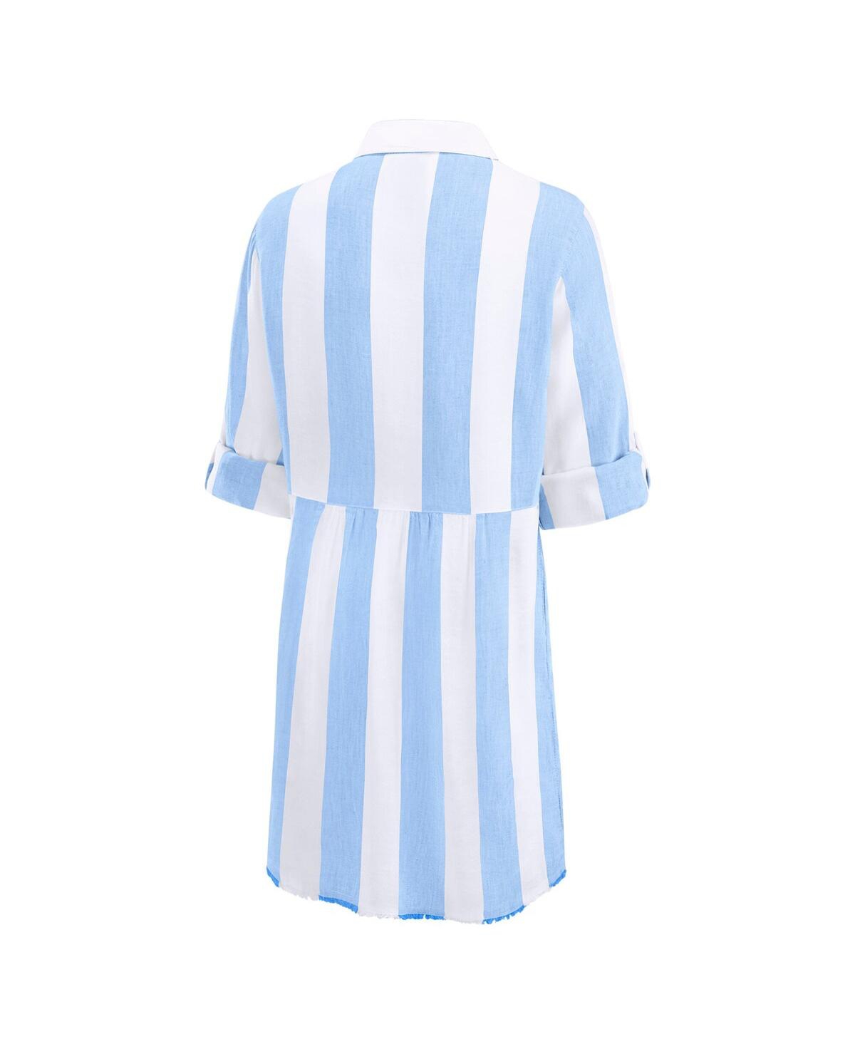 Tommy Bahama Women'sâ Blue Chicago Cubs Rugby Beach Boyfriend Full-button Top In Blue