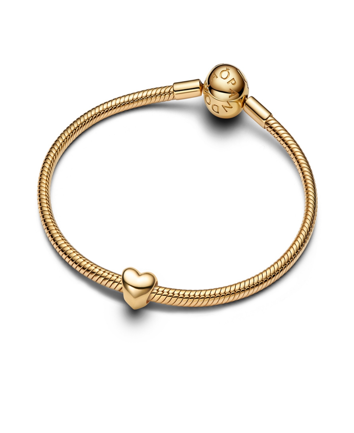 Pandora Gold Plated Heart Mini Charms In Gold