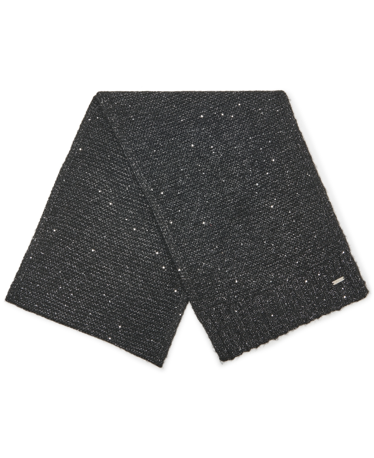 Calvin Klein 2-piece Mini Sequin Hat And Scarf Set In Gray
