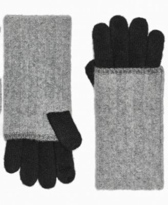 Patchwork Knit Gloves