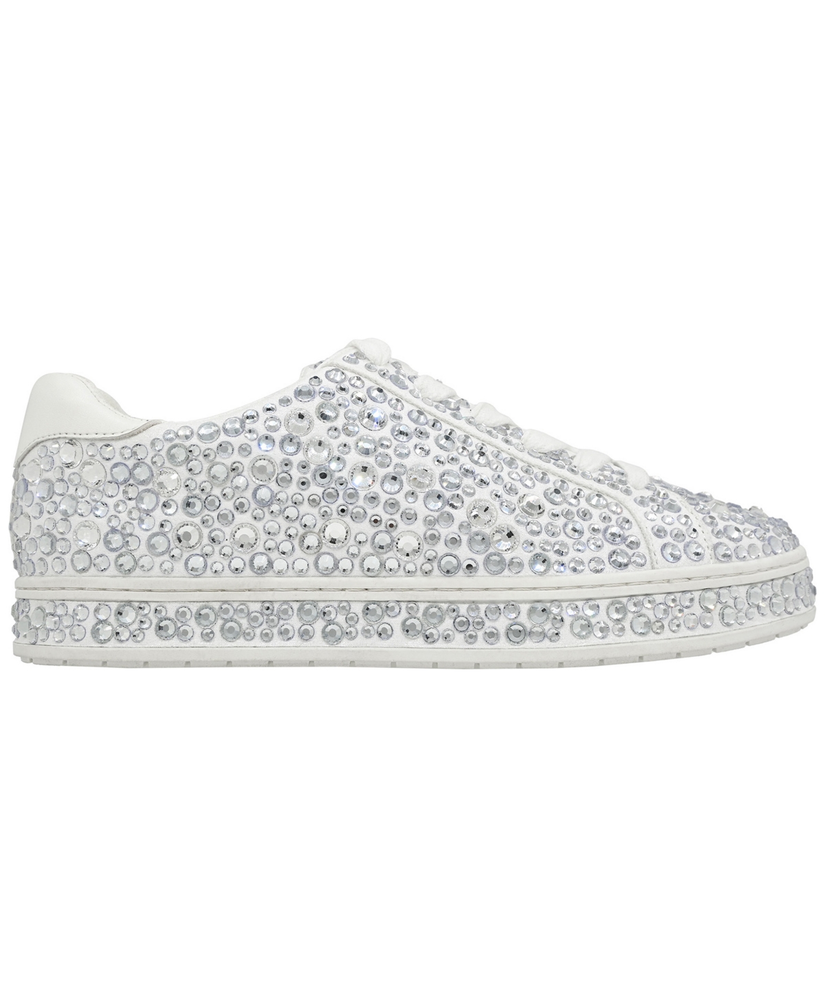 Inc International Concepts Women's Dazzlee Round Toe Sneakers, Macy's Exclusive In Silver