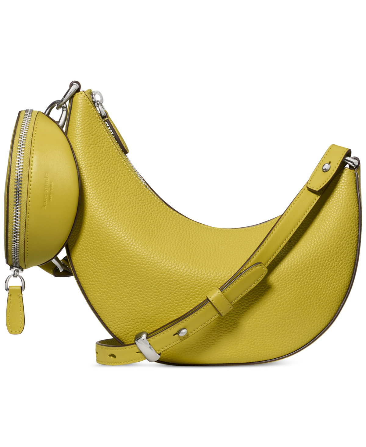 Kate Spade Duo Pebbled Small Crossbody Bag In Green