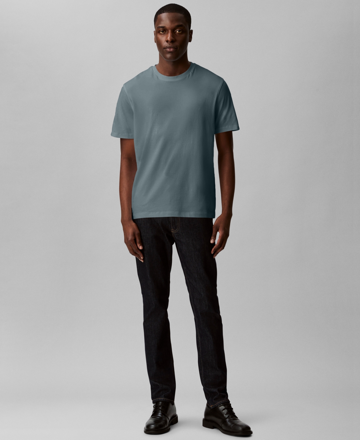 Calvin Klein Men's Short Sleeve Supima Cotton Interlock T-shirt In Gray