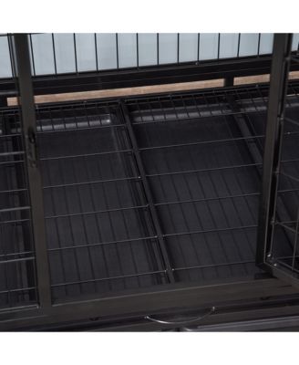 43" Heavy Duty Dog Crate, Indestructible Dog Cage Kennel,