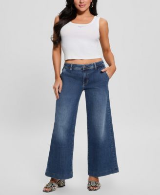 Women's Zoya Wide-Leg Faded High-Rise Jeans