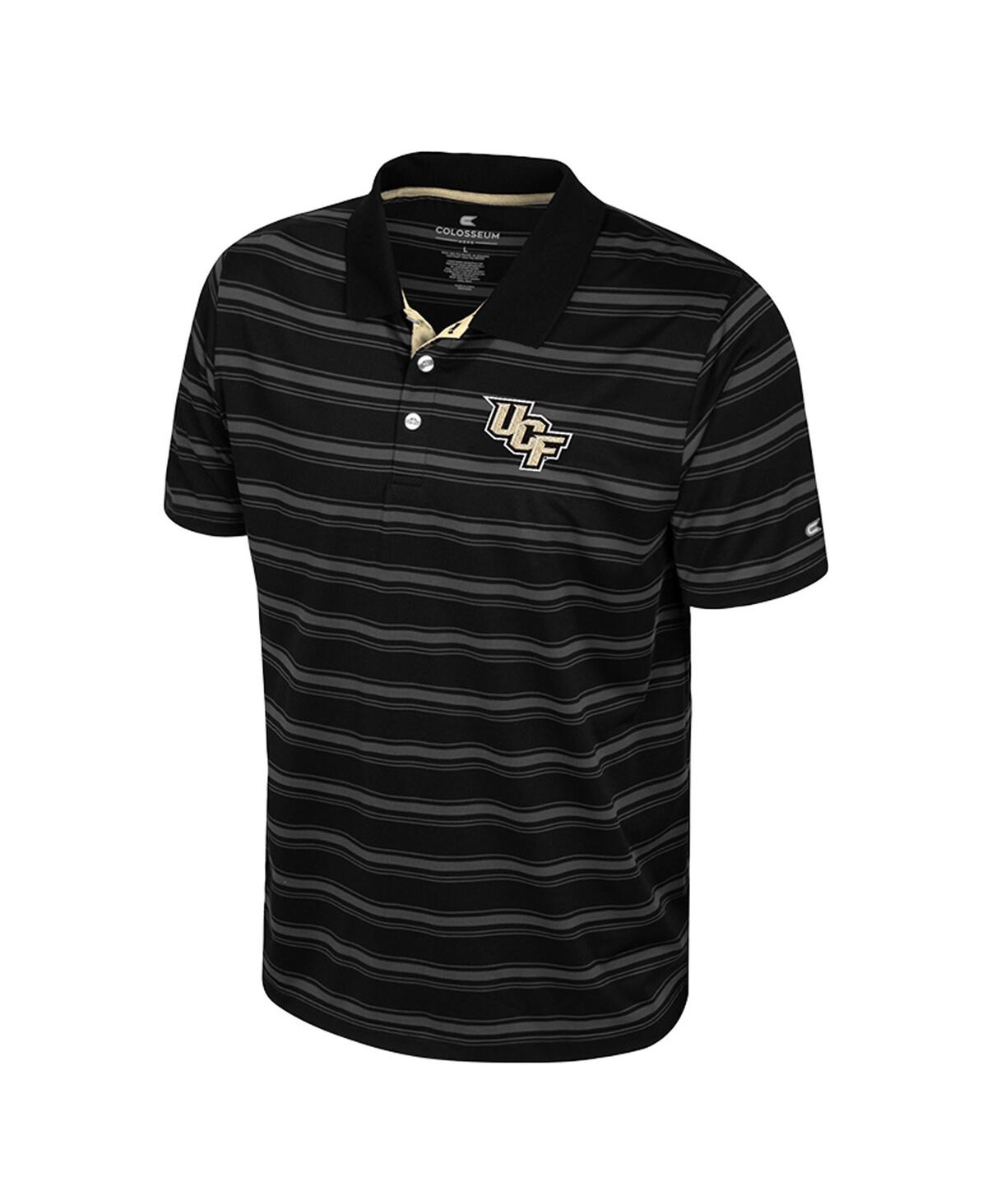 Colosseum Men's Black Louisville Cardinals Milk Steak Polo Shirt In Black