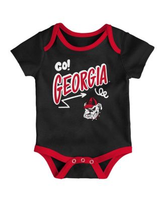 Baby Boys and Girls 3-Pack Georgia Bulldogs All Day Play Bodysuit Set