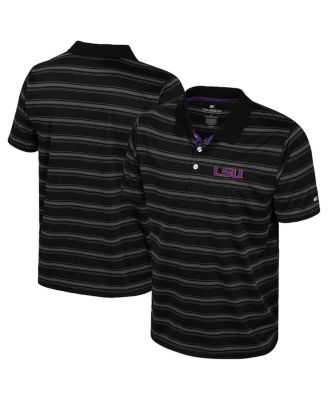 Colosseum - Men's Black LSU Tigers Milk Steak Polo Shirt