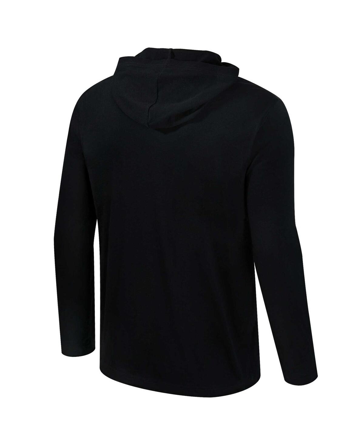Colosseum Men's Black Purdue Boilermakers Color Pop Active Blend 2-hit Long Sleeve Hooded T-shirt In Black