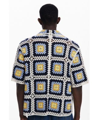 Men's Crochet short-sleeve shirt