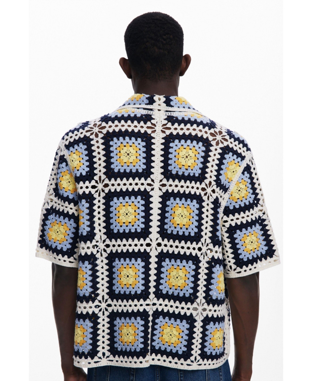 Desigual Men's Crochet short-sleeve shirt