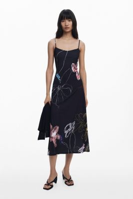 Women's 2-in-1 brushstroke dress