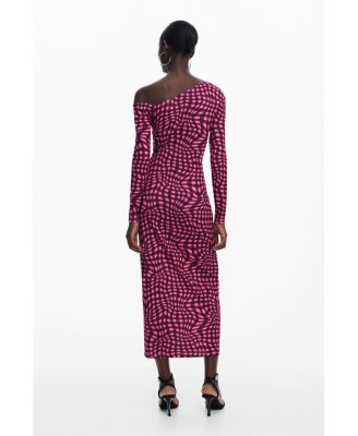 Women's Psychedelic checkered dress