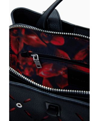 Women's Small perforated backpack with studs