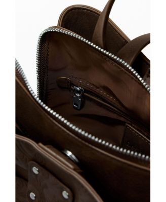 Women's Medium faux leather patch backpack