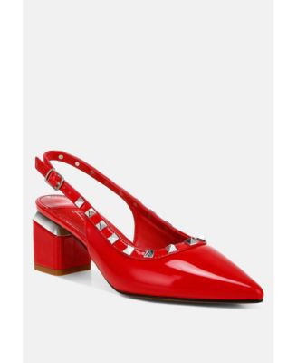 Womens Hiral Stud Embellished Slingback Sandals