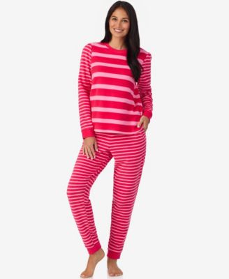 Cuddl Duds - Women’s 2-Piece Stretch Fleece Long Sleeve Jogger Pajama Set