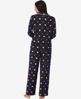 Women’s Exclusive Jennifer Lake Collaboration 2-Piece Long Sleeve and Pant Notch PJ