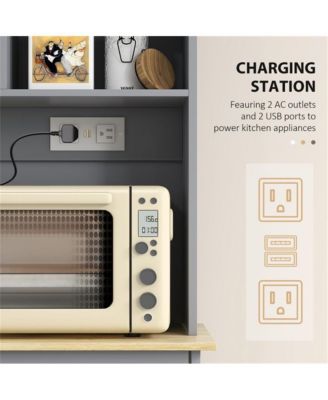 Modern Kitchen Storage Cabinet with Doors and Shelves for Pantry and Dining Room Use