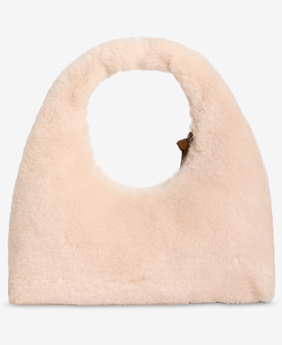 Inc International Concepts Nyrah Faux Fur Hobo Bag, Macy's Exclusive In Neutral