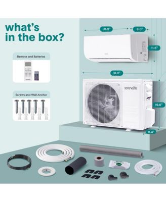 9,000 BTU Indoor and Outdoor Mini Split AC Unit Kit – 115V Smart Cooling & Heating Mini Split AC with WiFi, Includes Installation Kit