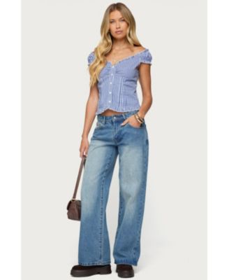 Women's Dorothie Gingham Button Up Top