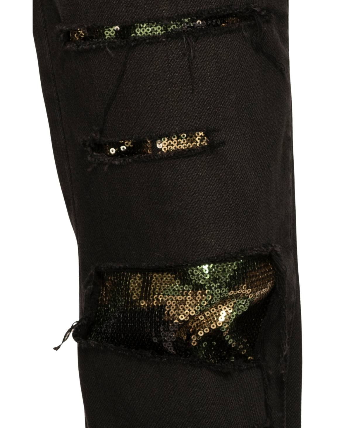 Blue Revival Women's High Rise Camo Sequin Straight Leg Jeans