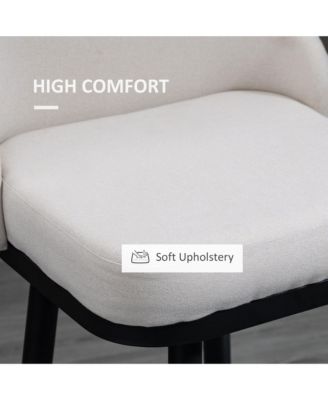 Modern Bar Stools, Set of 2 Swivel Kitchen Bar Chairs,