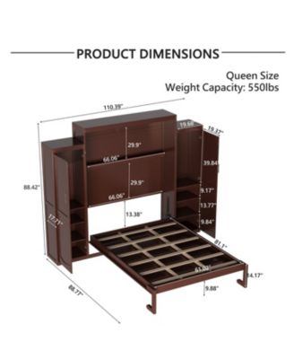 Murphy Bed with Wardrobes & Shelves